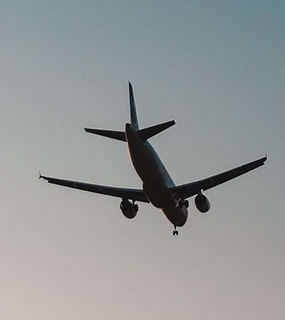 Airplane flying in sky