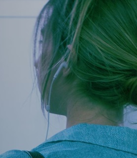 Woman with messy hairstyle